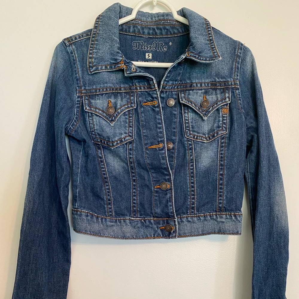 Miss Me Crop Jean Jacket